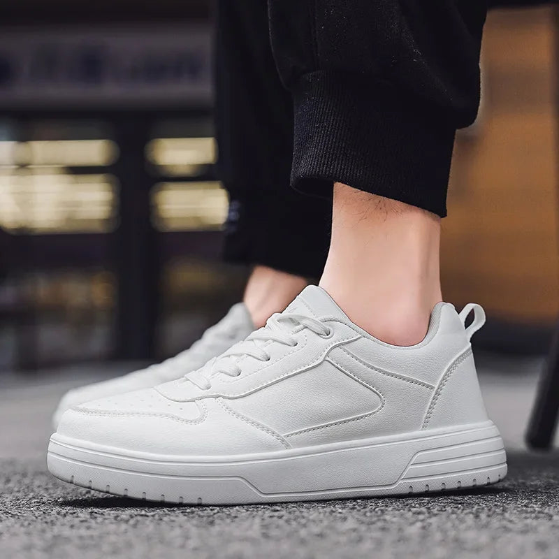 YRZL Casual Sneakers – Comfortable Lightweight Walking Shoes, White Plus Size 36-47