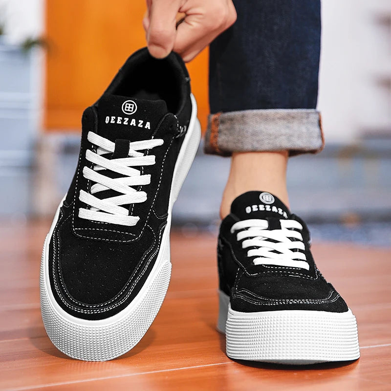 Vulcanized Platform Sneakers – Lace-Up Shoes for Skateboarding, Running & Casual Sports