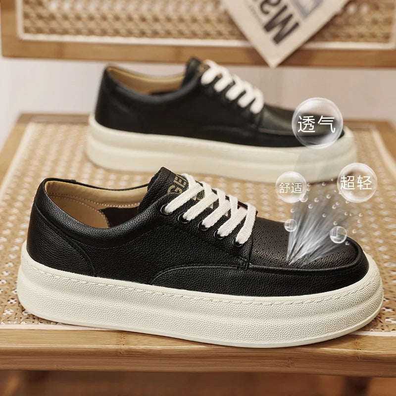 Summer Low-Top Sneakers – Korean Style White Casual Sports Shoes