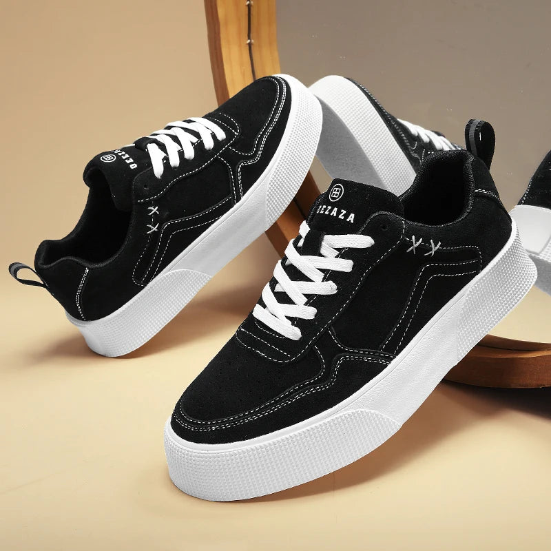 Vulcanized Platform Sneakers – Lace-Up Shoes for Skateboarding, Running & Casual Sports