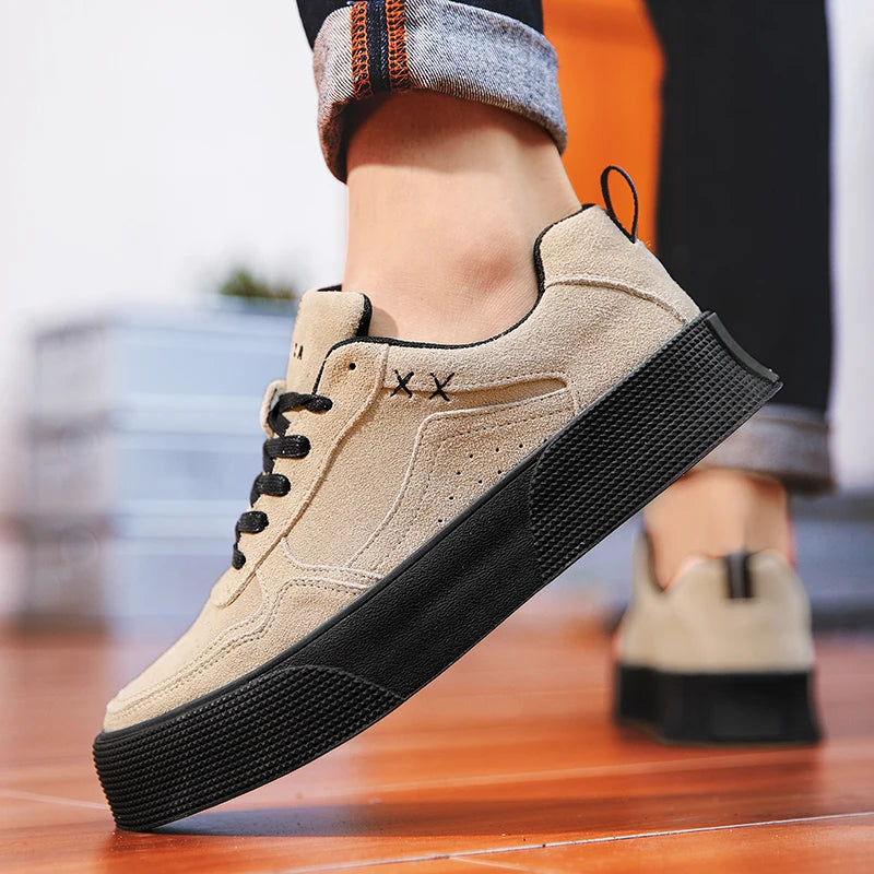 Vulcanized Platform Sneakers – Lace-Up Shoes for Skateboarding, Running & Casual Sports