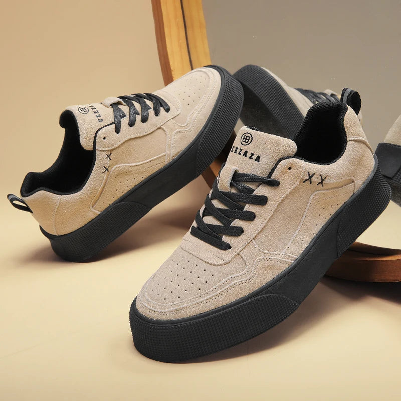 Vulcanized Platform Sneakers – Lace-Up Shoes for Skateboarding, Running & Casual Sports