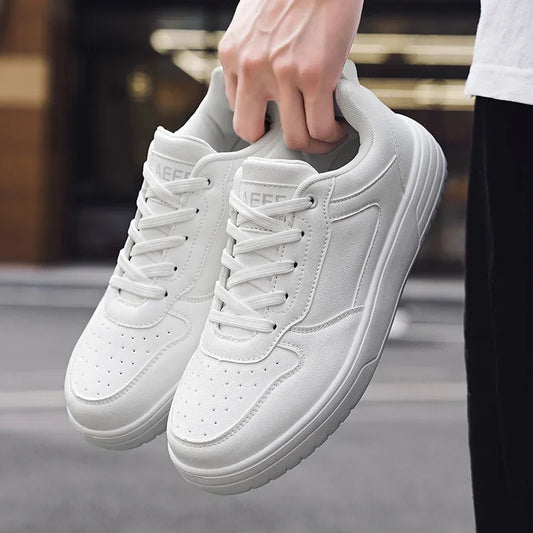 YRZL Casual Sneakers – Comfortable Lightweight Walking Shoes, White Plus Size 36-47