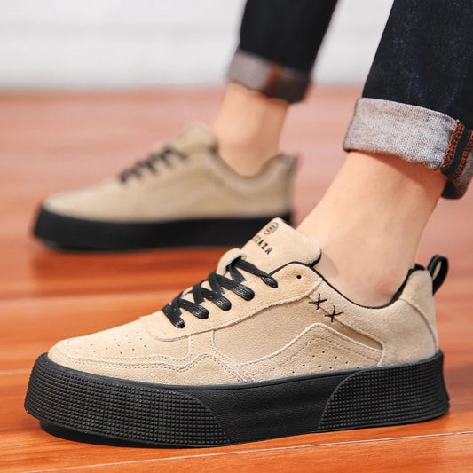 Vulcanized Platform Sneakers – Lace-Up Shoes for Skateboarding, Running & Casual Sports